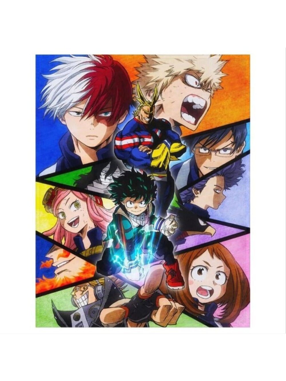 My Hero Academia Anime Fleece Throw Blanket Multiple Characters Colorful 50"x60"
